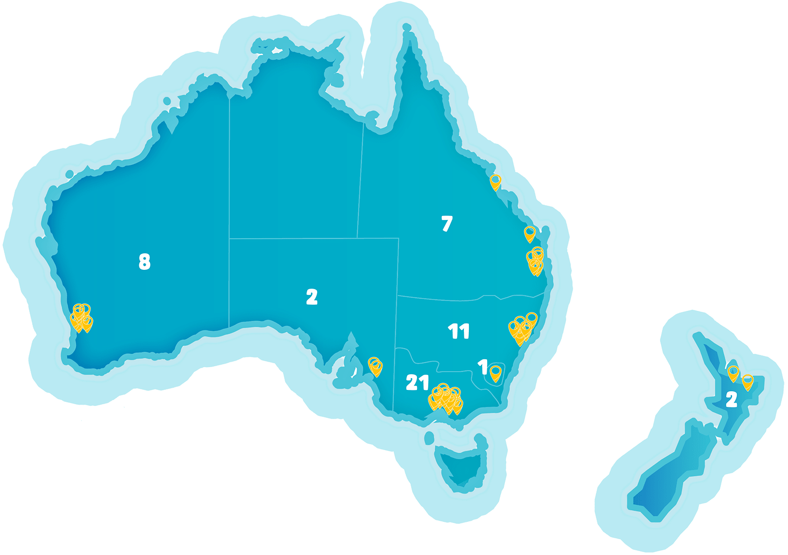 JUMP map australia 2 - JUMP! Swim Schools