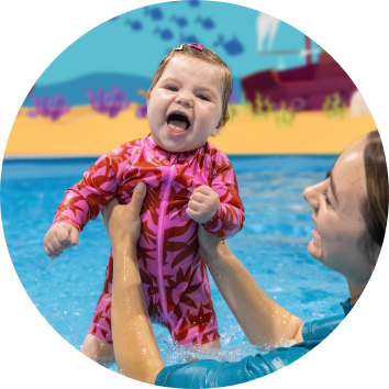 girl baby 3 x 3 cm - JUMP! Swim Schools