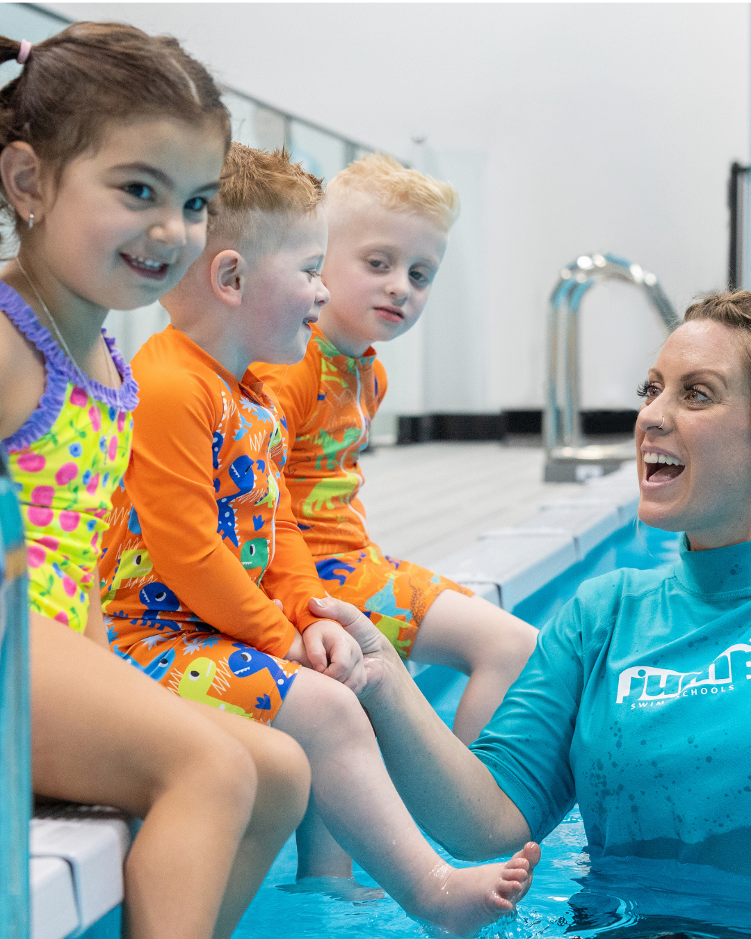 teacher and 3 kids teacher and 3 kids - JUMP! Swim Schools
